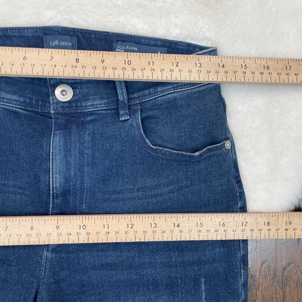 J. Jill Jeans 4T Kick-Flare Ankle Mecium Wash Stretch 4 Tall Mid-Rise Women's - Picture 7 of 12